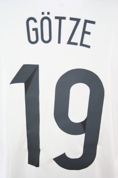 Adidas Germany jersey 19 Mario Götze World Cup 2014 home white men's XL & kids 152 cm