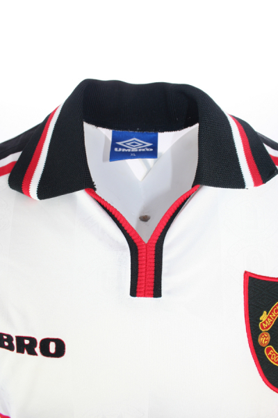 Umbro Manchester United Trikot 7 David Beckham 1997/98 Weiß Sharp Herren XL
