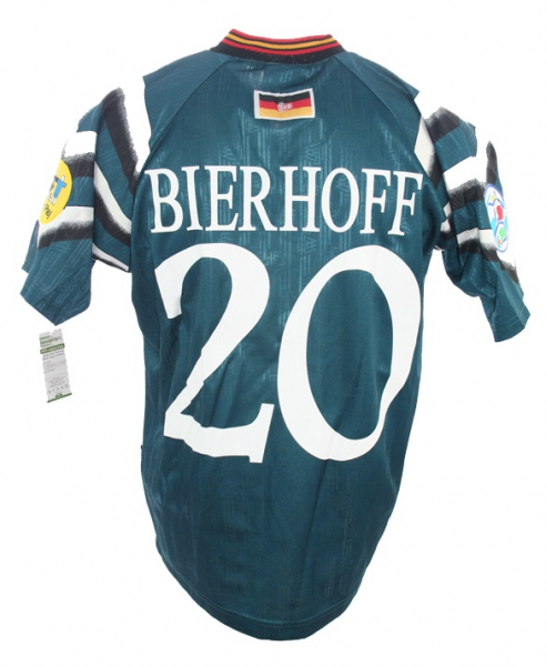 Adidas Alemania camiseta 1996 Euro 96 XL 20 Oliver Bierhoff Match worn verde DfB senor M