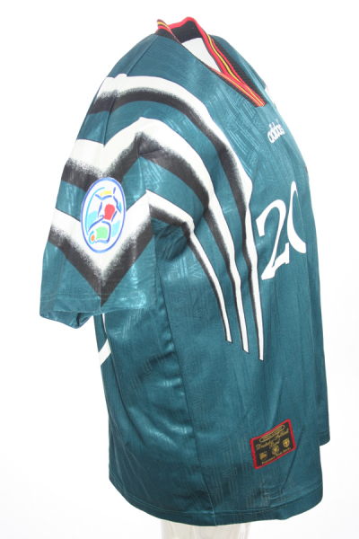 Adidas Alemania camiseta 1996 Euro 96 XL 20 Oliver Bierhoff Match worn verde DfB senor M