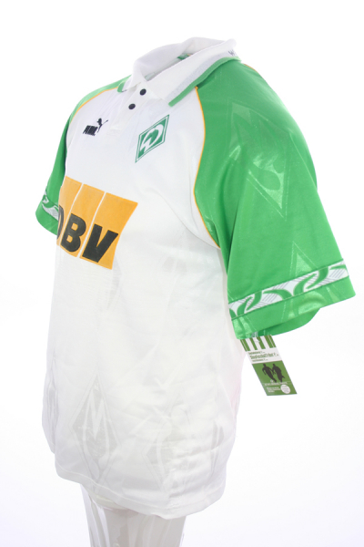 Puma SV Werder Bremen Trikot 11 Marco Bode 1995/96 DBV Heim weiß Herren S
