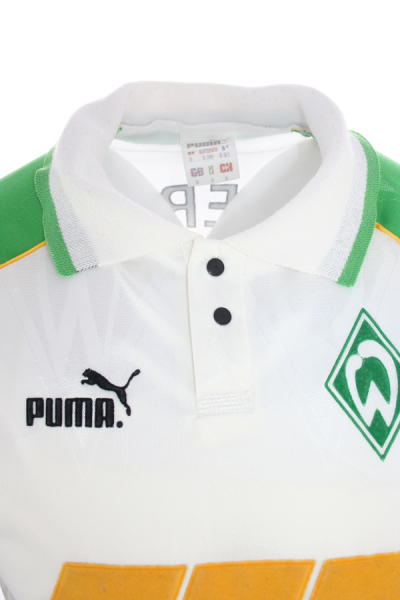 Puma SV Werder Bremen Trikot 11 Marco Bode 1995/96 DBV Heim weiß Herren S