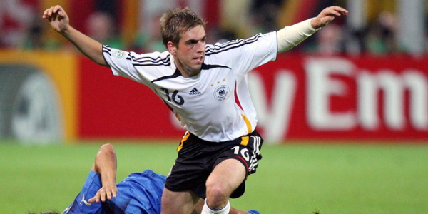 Adidas Germany DfB jersey 16 Philipp Lahm 2006 World Cup home white signatured men's L
