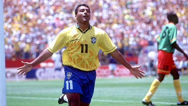 Umbro Brasilien Trikot 11 Romario WM 1994 Weltmeister USA-94 Heim Herren M L XL