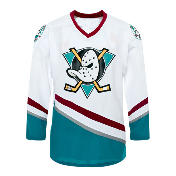 Anaheim Mighty Ducks Trikot 99 Adam Banks NHL Film Movie Weiß Neu S/M/L/XL/XXL/3XL