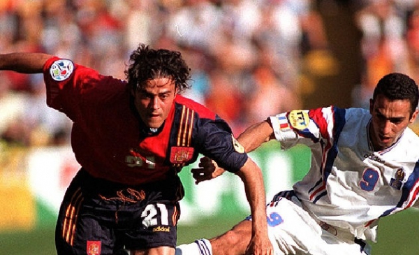 Adidas Spanien Trikot 21 Luis Enrique Euro 1996 EM 96 Matchworn Herren L