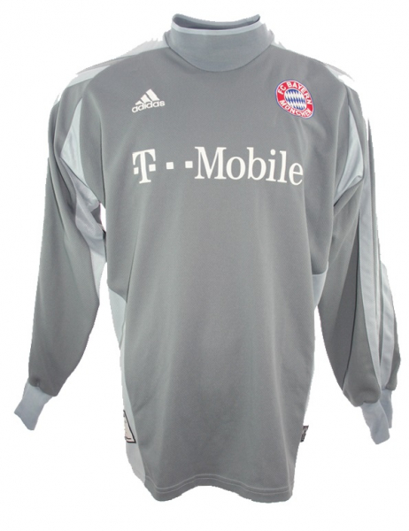 Adidas FC Bayern München Torwart Trikot 1 Oliver Kahn 2002/03 Grau Neu mit Etiketten Herren XL 2XL XXL