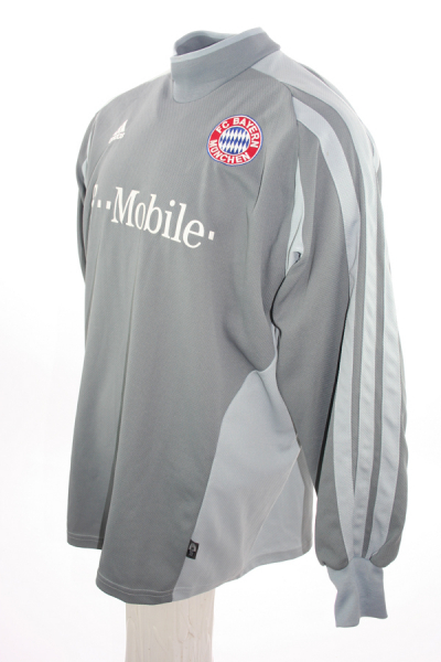 Adidas FC Bayern München Torwart Trikot 1 Oliver Kahn 2002/03 Grau Neu mit Etiketten Herren XL 2XL XXL