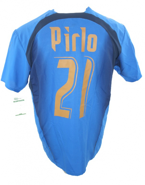 Puma Italien Trikot 21 Andrea Pirlo 2006 WM Weltmeister blau heim Herren S/L/XL