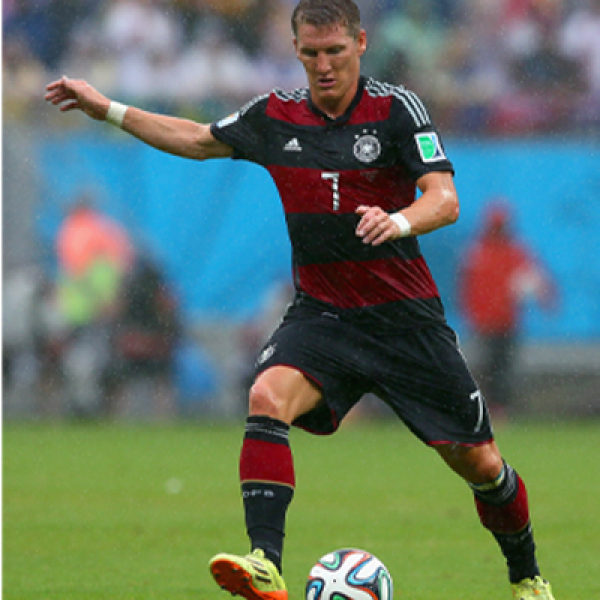 Adidas Deutschland Trikot-Shorts 7 Bastian Schweinsteiger WM 2014 DFB Auswärts Hose Herren M