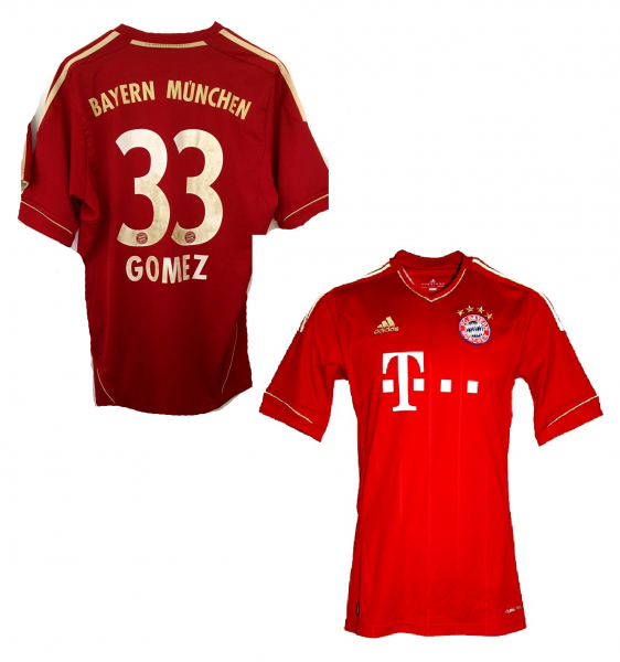 Adidas FC Bayern München Trikot 33 Mario Gomez 2012/13 CL Triple rot & gold Finale Herren M