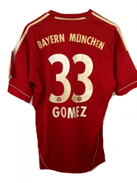 Adidas FC Bayern München Trikot 33 Mario Gomez 2012/13 CL Triple rot & gold Finale Herren M