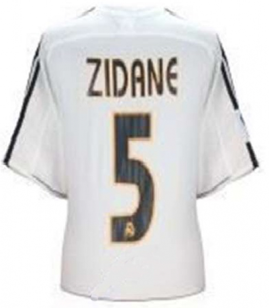 Adidas Real Madrid jersey 5 Zinedine Zidane 2003/04 home Siemens men's M, L or XXL/2XL