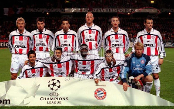 Adidas FC Bayern München Trikot 2000/01 CL Sieg Away Opel Weiß Rot NEU Herren XL