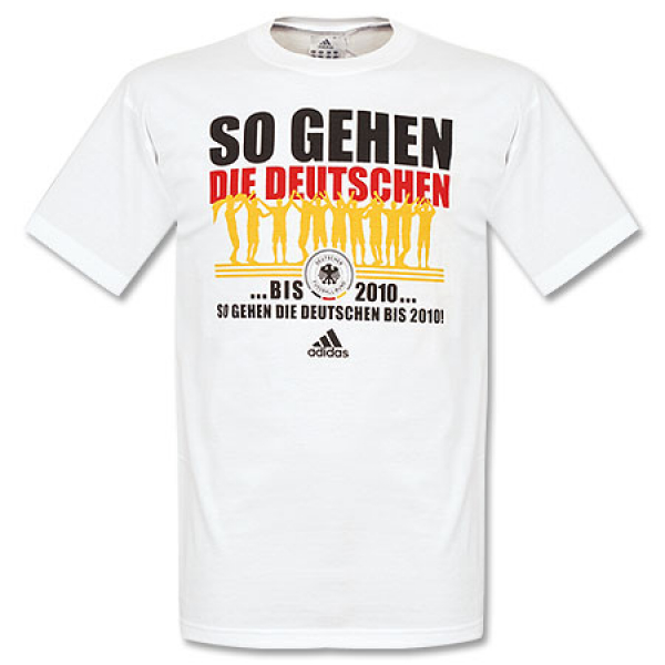 Adidas Deutschland T-Shirt Trikot "So gehen die Deutschen" weiß WM 2006 DFB Neu Herren M, L oder XL