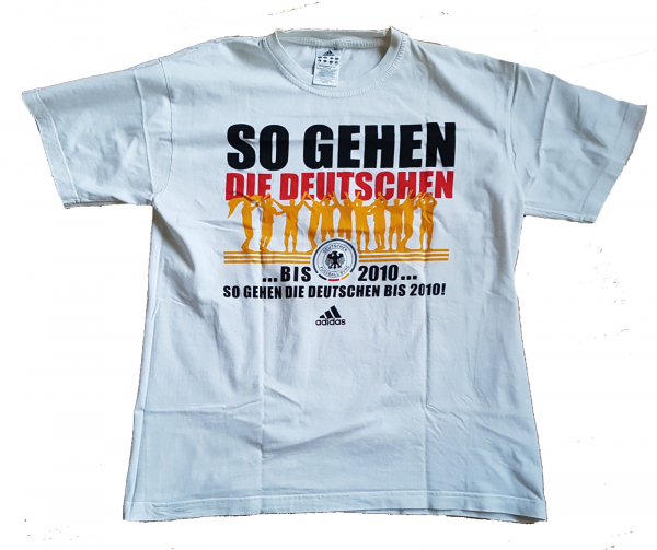 Adidas Deutschland T-Shirt Trikot "So gehen die Deutschen" weiß WM 2006 DFB Neu Herren M, L oder XL