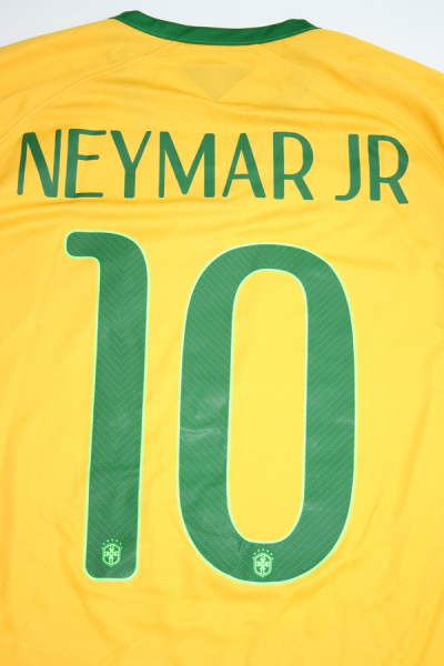 Nike Brasilien Trikot 11 Neymar JR WM 2014 Gelb Heim WM Herren 170cm=S-M