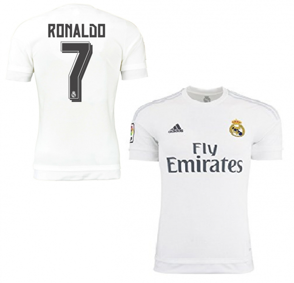 Adidas Real Madrid Trikot 7 Ronaldo 2015/16 Heim weiß Fly Emirates Herren M oder XL