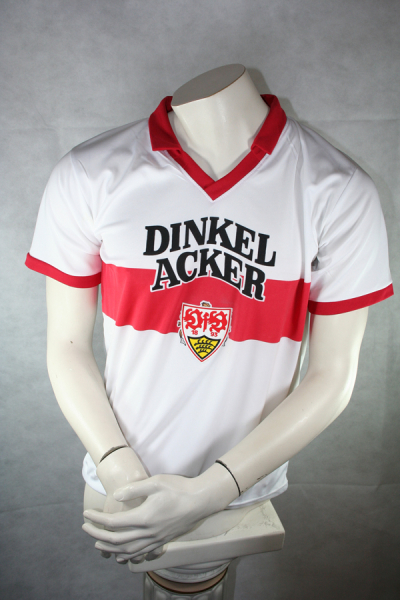Vintage/retro VfB Stuttgart jersey Dinkel Acker 1983/84 Sanwald men's S/M/L/XL/XXL/2XL