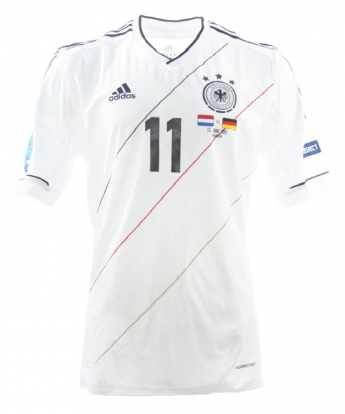 Adidas Germany jersey 11 Miroslav Klose DfB 2012 Climacool white men's M