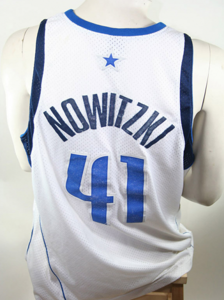 Nike Dallas Mavericks Trikot 41 Dirk Nowitzki NBA Mavs Weiß Herren XL (B-Ware)