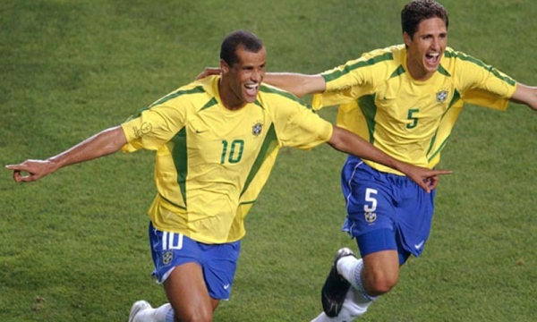 Nike Brasilien Trikot 10 Rivaldo 2002 WM Weltmeister Heim Gelb Herren XL