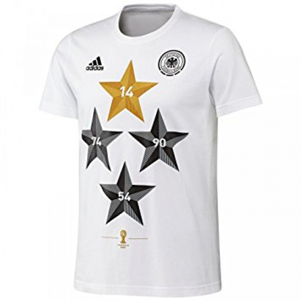 Adidas Alemania DfB T-Shirt Camiseta Home coming blanco 2014 4 star campeones señor S