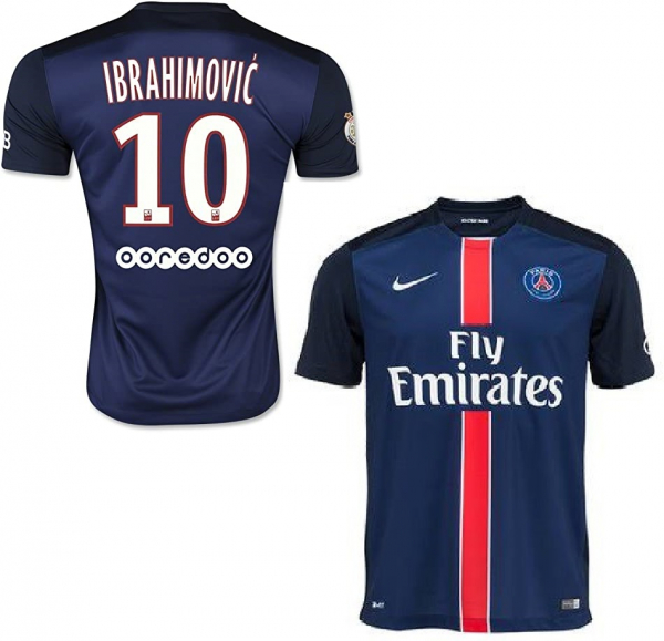 Nike Paris St. Germain Trikot 10 Zlatan Ibrahimovic 2015/16 heim Fly Emirates Authenic Herren L