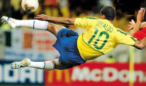 Nike Brasilien Trikot 10 Rivaldo 2002 WM Weltmeister Heim Gelb Herren XL
