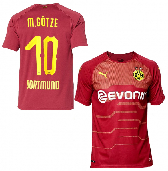 Puma Borussia Dortmund Trikot 10 Mario Götze 2018/19 BVB Evonik Rot Neu Herren L