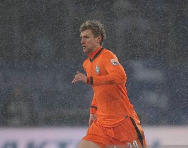 Werder Bremen camiseta 29 Mertesacker Nike M 2009/10 naranja Senor M