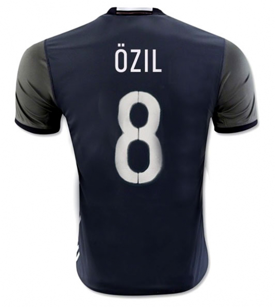 Adidas Deutschland Trikot 8 Mesut Özil Euro 2016 DFB Auswärts Grau Herren M