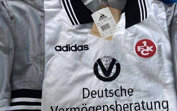 Adidas 1.FC Kaiserslautern jersey 1998/99 Deutsche Vermögensberatung white NEW men's XL