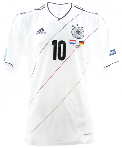 Adidas Deutschland Trikot 10 Lukas Podolski Euro 2012 DFB Weiß Climacool Herren S