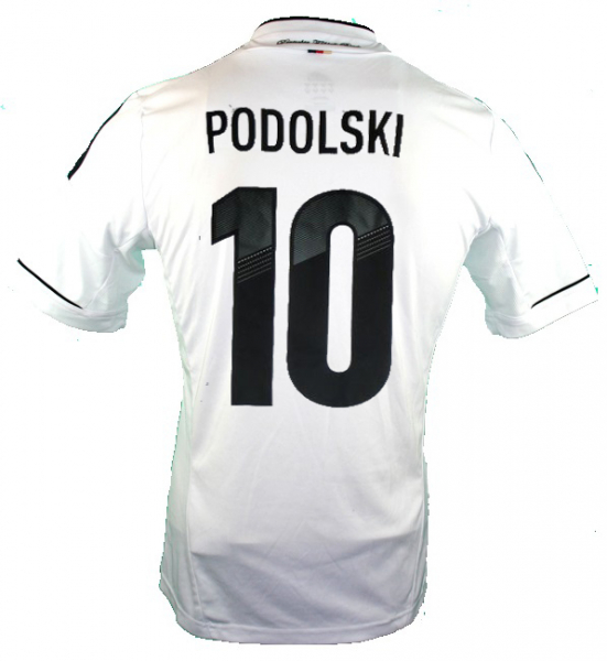 Adidas Deutschland Trikot 10 Lukas Podolski Euro 2012 DFB Weiß Climacool Herren S