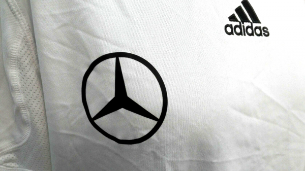 Adidas Germany jersey match worn Bastian Schweinsteiger 2010 Mercedes Benz DFB men's L/XL