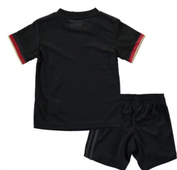 Adidas Deutschland Trikot Euro 2020 2021 auswärts ganz schwarz + Hose DFB Minikit Baby Kind 98 (B-Ware)