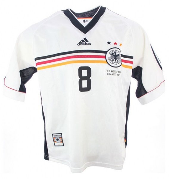 Adidas Alemania Camiseta 8 Lothar Matthäus copa del mundo 98 1998 senor XL
