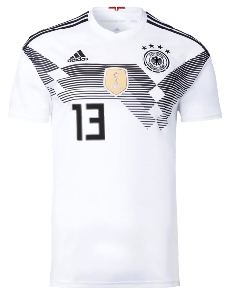 Adidas Alemania camiseta 13 Thomas Müller Copa del Mundo 2018 Russa blanco senor S o L