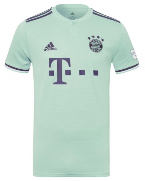 Adidas FC Bayern München Trikot 18 Leon Goretzka 2018/19 Telekom ash green/purple Herren L