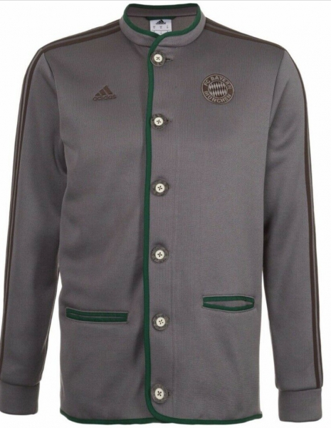 Adidas FC Bayern München Jacke Trachtenjacke Mia San Mia Grau Oktoberfest Herren S oder M