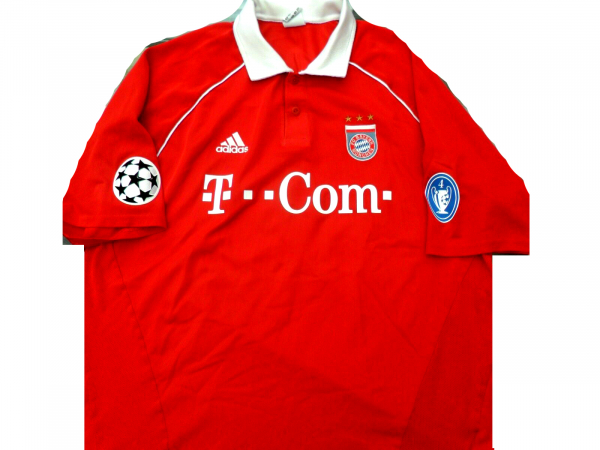 Adidas FC Bayern Munich jersey 13 Michael  Ballack 2005/06 red T-Com CL patches men's 2XL/XXL