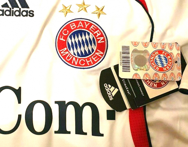 Adidas FC Bayern Munich jersey 2006/07 T-com white away new with tags men's M or XL