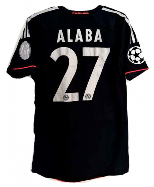 Adidas FC Bayern Munich jersey 27 David Alaba 2012/13 home black men's L