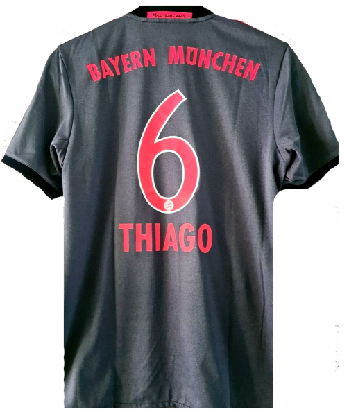 Adidas FC Bayern München Trikot 6 Thiago Alcantara 2016/17 Auswärts 3rd Herren M