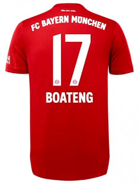 Adidas FC Bayern München Trikot 17 Jerome Boateng 2019/20 Heim Telekom T-com heim rot Herren M