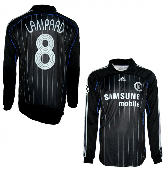Adidas FC Chelsea Trikot 8 Frank Lampard 2006/07 Formotion matchworn Schwarz Herren XL