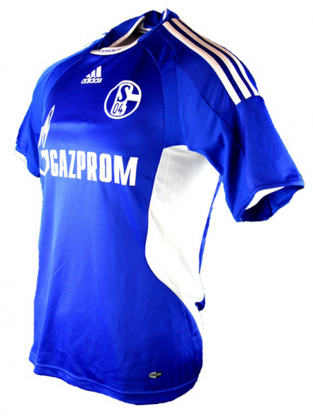 Adidas FC Schalke 04 jersey 14 Gerald Asamoah 2008/09 Gazprom blue home men's S