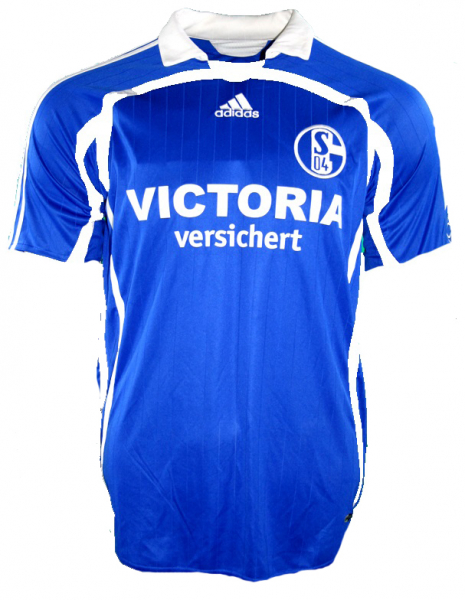 Adidas FC Schalke 04 camiseta 14 Gerald Asamoah 2006/07 Victoria versichert azul senor M