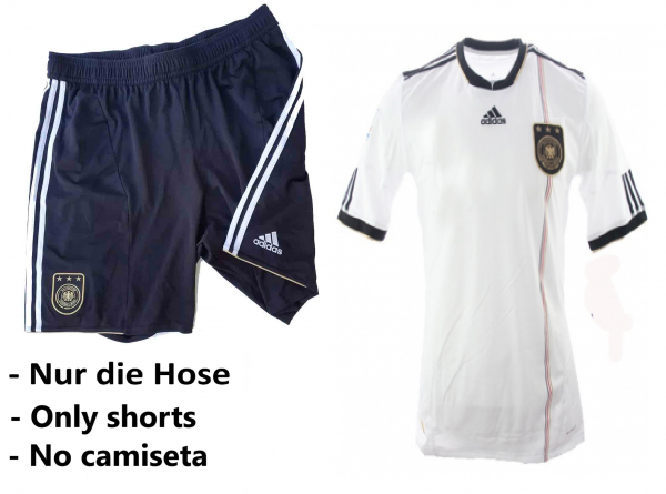 Adidas Deutschland Trikot Hose Shorts WM 2010 Heim DFB Schwarz Herren S
